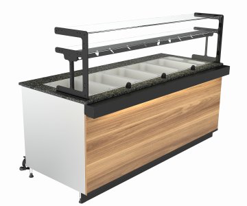 Saladbar 200cm (1/2*5 Küvet+1/4 2 Küvet)